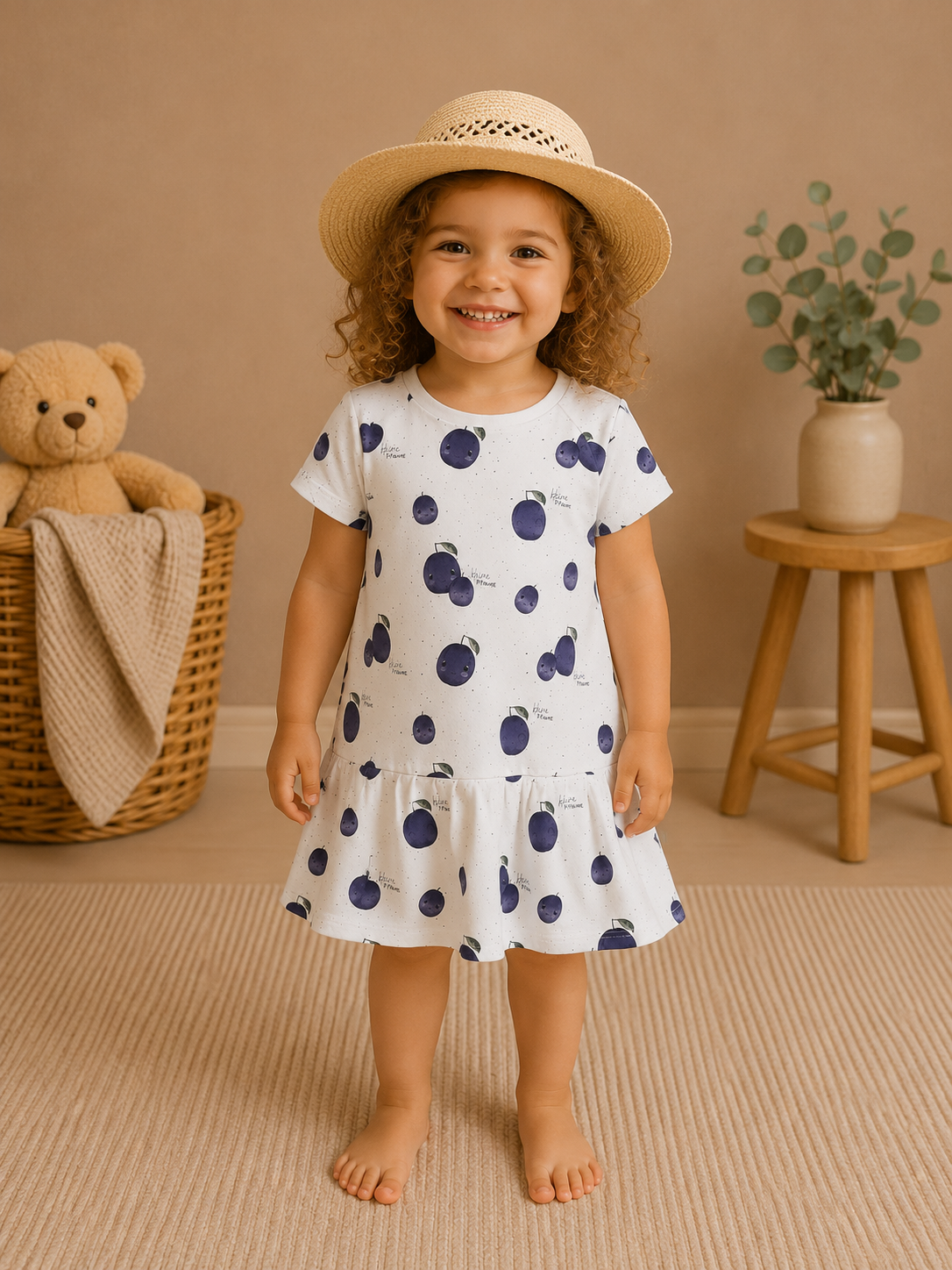 Shirt-Kleid kleine Pflaume