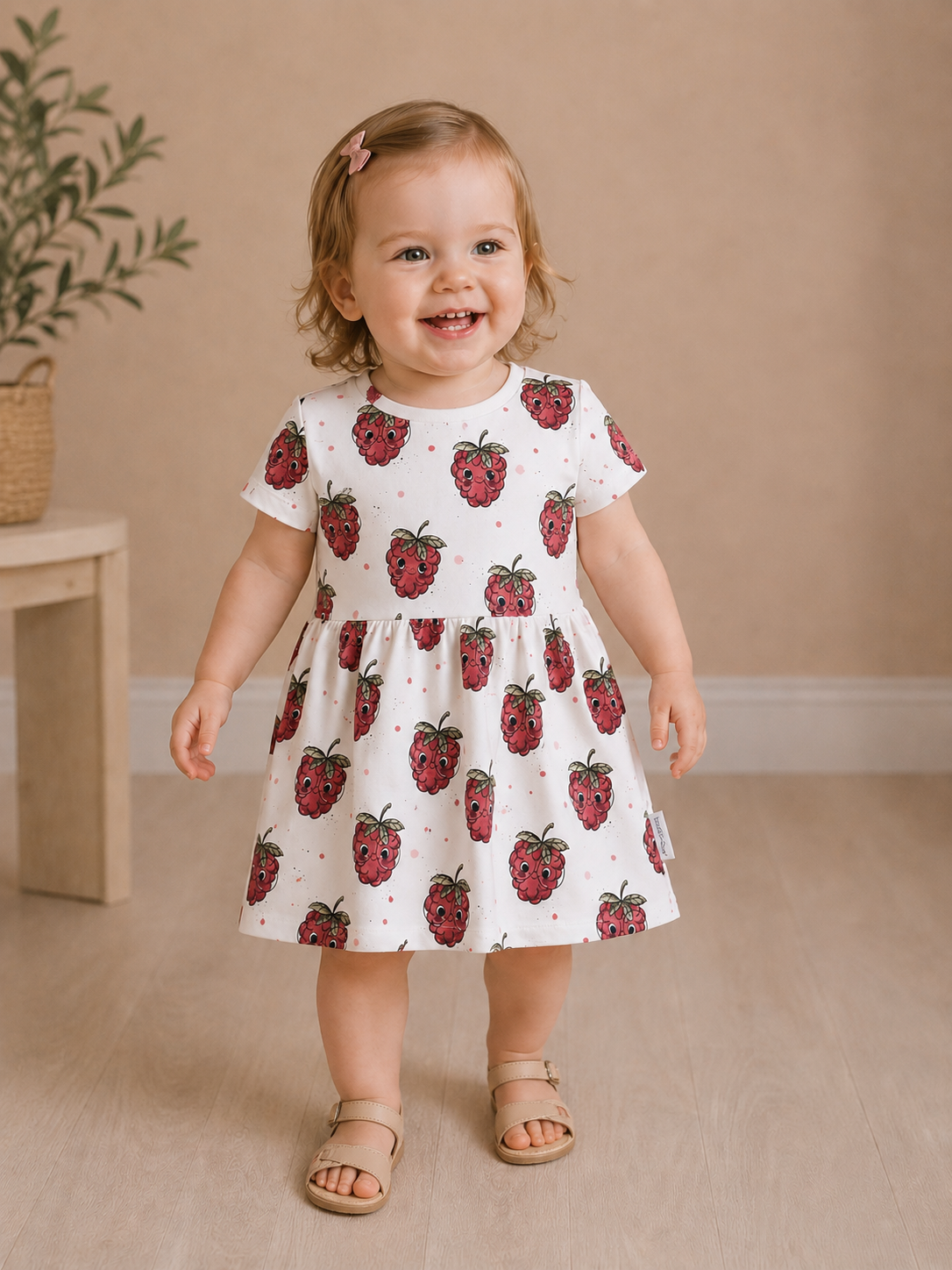 Shirt-Kleid Himbeere